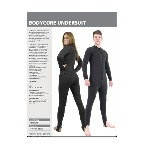 BODYCORE UNDERSUIT DATASHEET